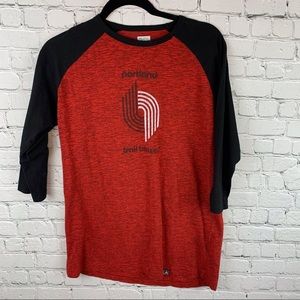 Hardwood Classics Portland‎ Trailblazers 3/4 sleeve